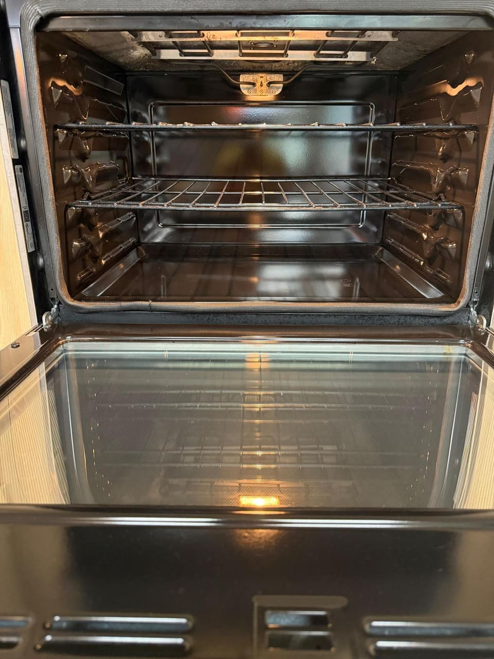 Oven cleaned for move-out