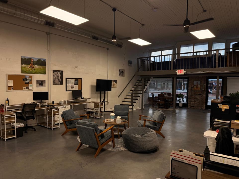 Clean open-plan commercial space